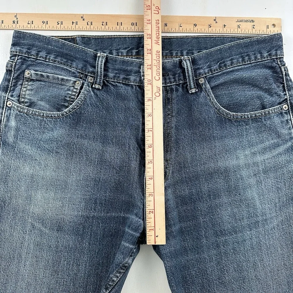Y2K Levi’s 527 Boot Cut Jeans Men’s Fits 36x32 Blue Distressed Cowboy Whiskered